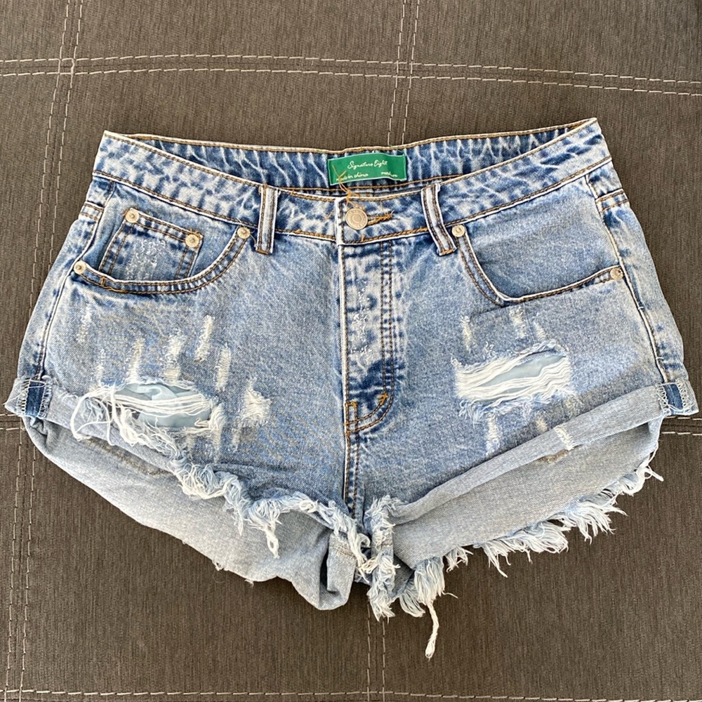 Signature 8 Denim Cutoff Shorts